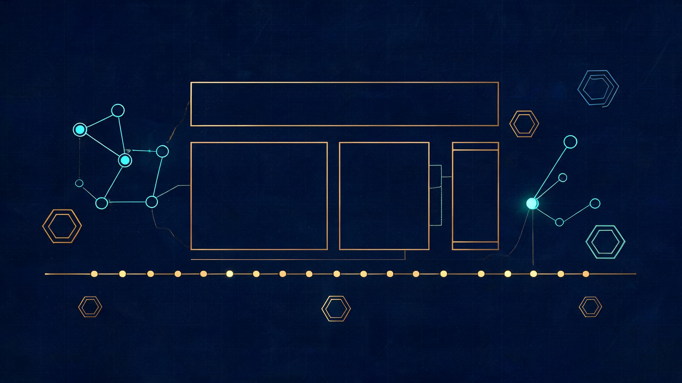 Blueprint diagram of a web project plan: brief, PRD, MVP scope, architecture, roadmap and launch